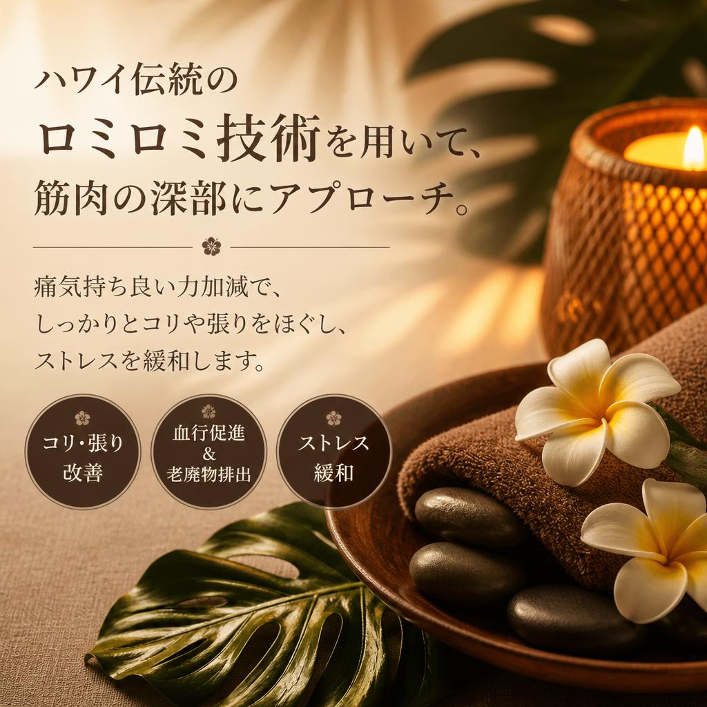 実績ある技術で深い癒しを
