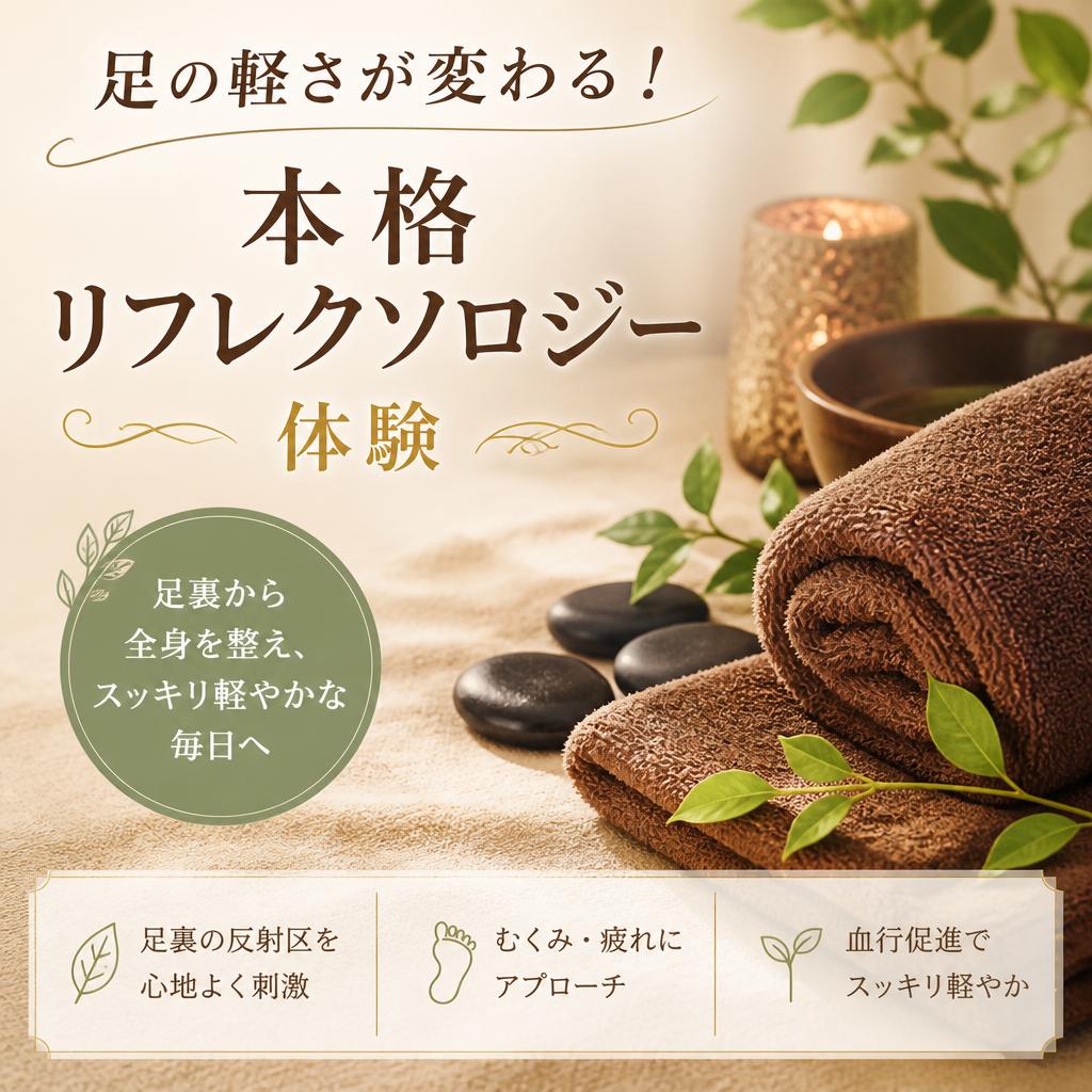 足の軽さが変わる！本格リフレクソロジー体験