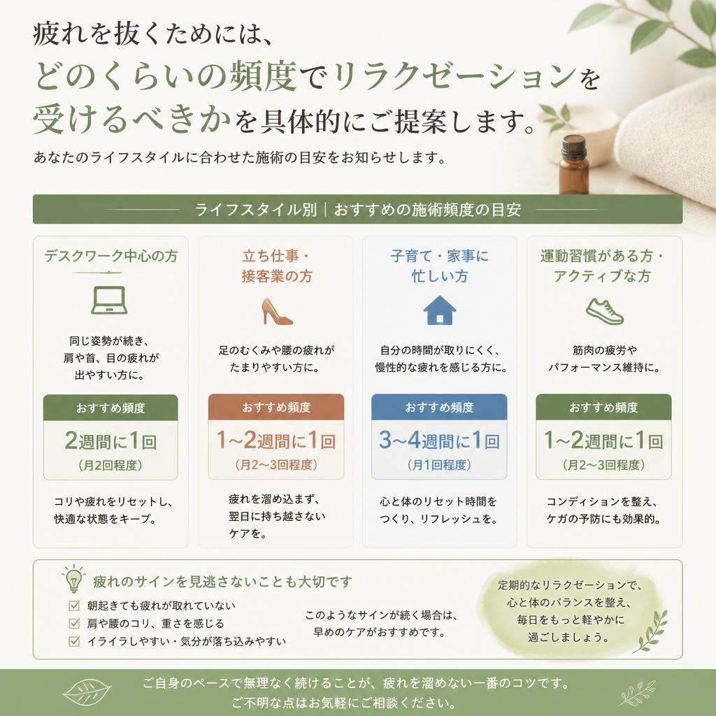 効果的なリラクゼーションの頻度